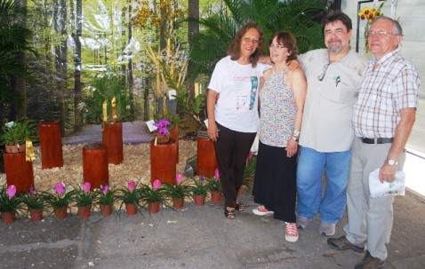 A presidente da ACEO, Vera Coelho (1ª à esq.), ao lado de Delfina, Sérgio e Lima Verde.