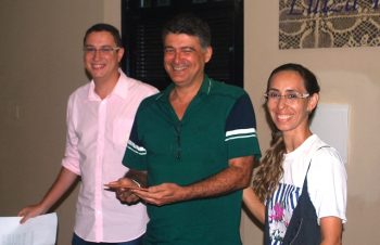 Natanael (esc.), Fernando Lima e Juliana Coelho.